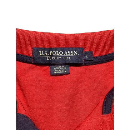 U.S. Polo Assn. Red Short Sleeve Polo Shirt Men’s L — Classic, Casual, Cotton