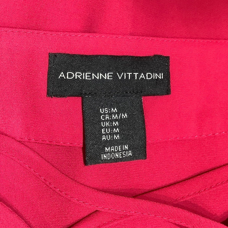 Adrienne Vittadini Pink Long Sleeve Top, Size M, Feminine, Casual, Everyday Wear