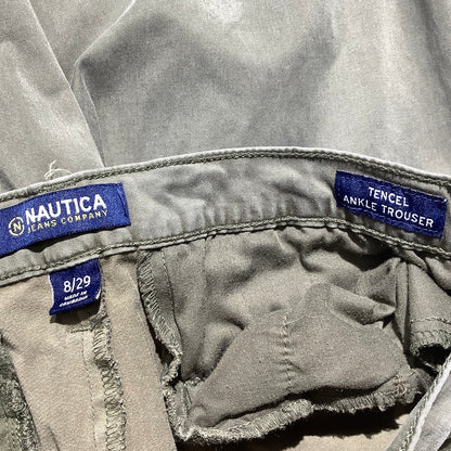 Nautica Women’s Size 8/29 Green Tencel Ankle Trousers — Chino, Casual, Classic