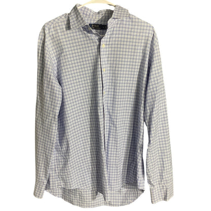Ralph Lauren Plaid Button Down Shirt Mens Size S — Preppy, Classic, Business