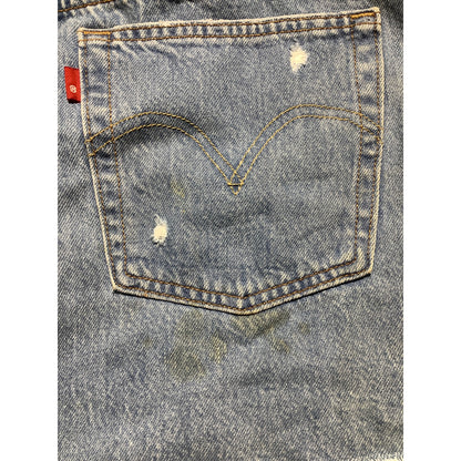Levi’s 501 Distressed Denim Shorts Women’s 32W — High Rise, Button Fly, Cutoff