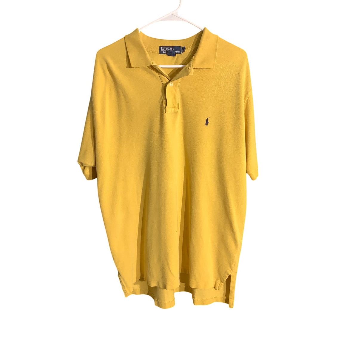 Polo Ralph Lauren Men's XL Yellow 100% Cotton Polo Shirt Short Sleeve