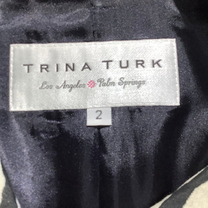 Trina Turk Size 2 Robe Fit Double Breasted - Chic, Bold, Luxurious