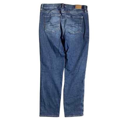 American Eagle Blue Hi-Rise Skinny Jeans Women 10— Stretch, Casual, Everyday