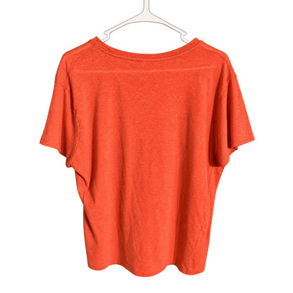 J.Crew Women's M Burnt Orange 100% Linen Relaxed Crewneck T-Shirt