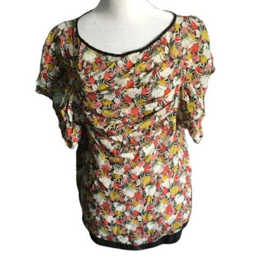 LiL Floral Silk Blouse Size 4 - Cottagecore, Feminine, Vintage