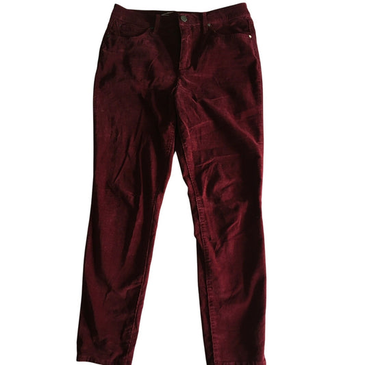 Seven7 Maroon Corduroy Ultra High-Rise Skinny Pants Size 10 - Y2K, Preppy, Chic