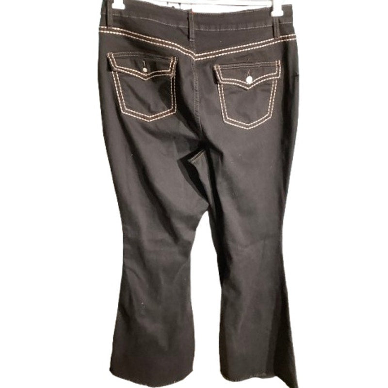 Fashion Nova Super Flare Jeans Women’s 16 — High Rise, Raw Hem, Statement Style