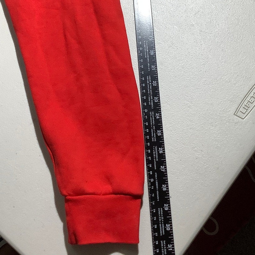Profit Minded Men's M Red Social Security Zip Up Hoodie Streetwear