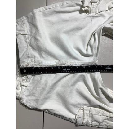 PrettyLittleThing White Cargo Pants Women’s Size 4 — Y2K, Streetwear, Utility