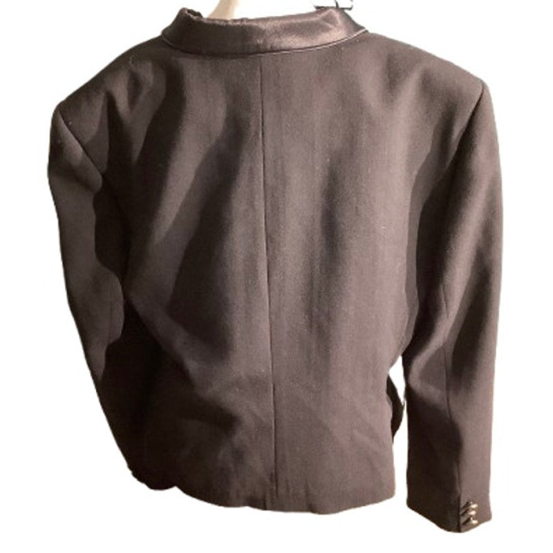 Stanley Blacker Wool Blazer Black Women’s 14 — Formal, Double Breasted, Classic