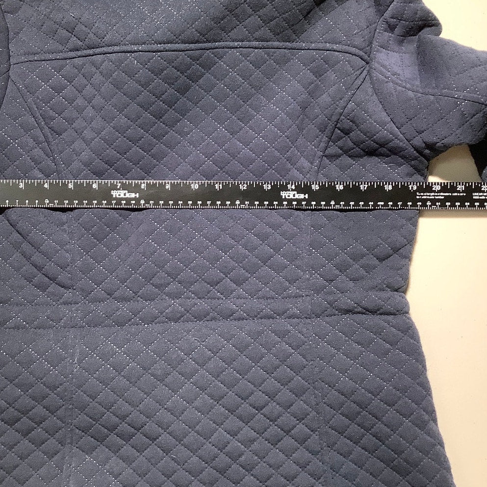 Yoki Navy Blue Quilted Hooded Jacket Women Large — Cozy, Casual, Winter