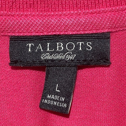 Talbots Polo Maxi Dress, Hot Pink, Women’s LG — Polo Collar, Summer, Casual