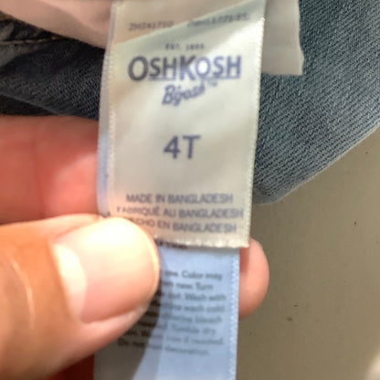 OshKosh B’gosh Denim Overalls Child Size 4T – Light Wash, Vintage, 100% Cotton
