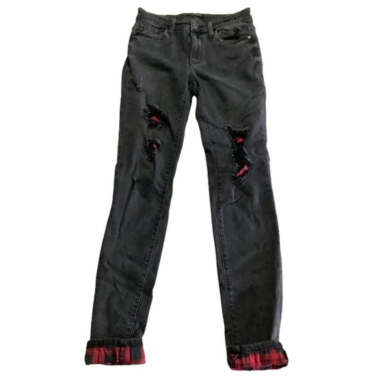 Judy Blue Black Distressed Skinny Jeans Size 3/26 - Grunge, Streetwear, Y2K