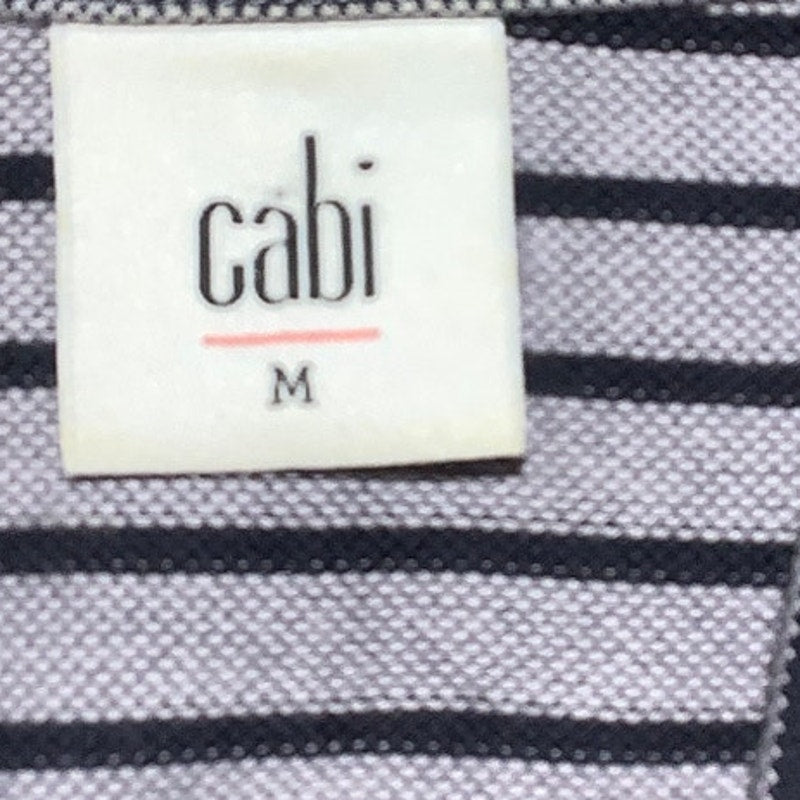 Cabi Gray Black Striped Car Coat Women’s M — Coastal, Preppy, Minimalist