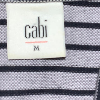 Cabi Gray Black Striped Car Coat Women’s M — Coastal, Preppy, Minimalist