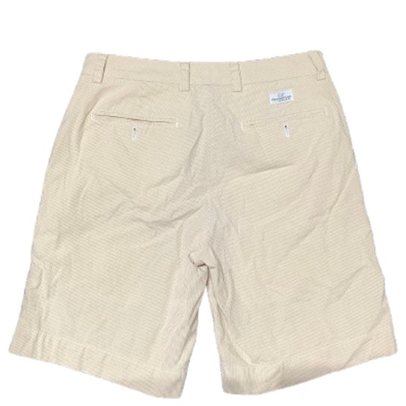 Vineyard Vines Striped White and Tan Breaker Shorts 30 - Preppy, Comfy, Classic