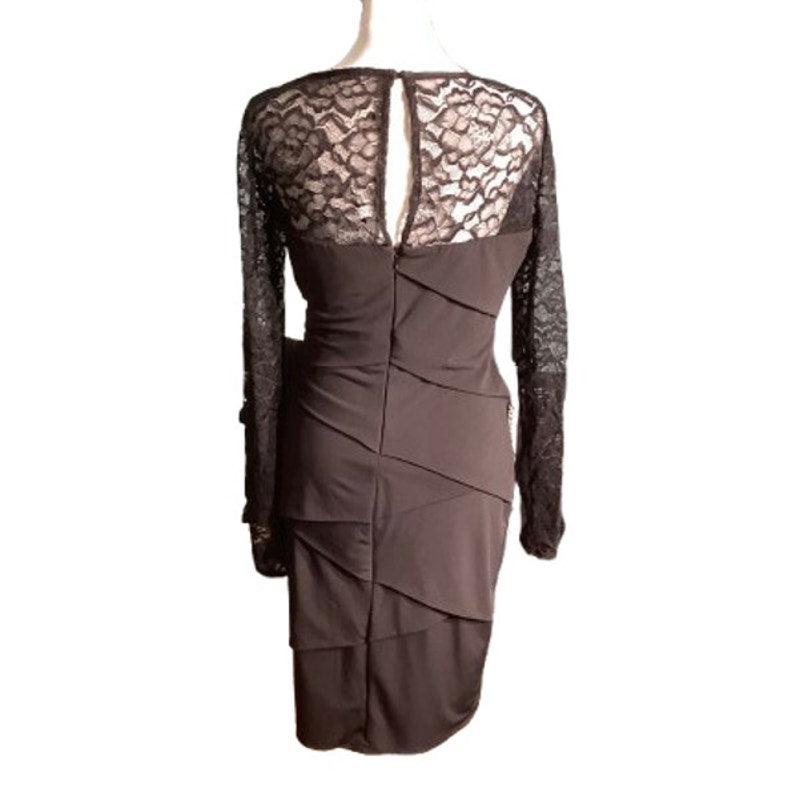 White House Black Market Lace Sleeve Dress Size 6 — Sheath, Cocktail, Elegant