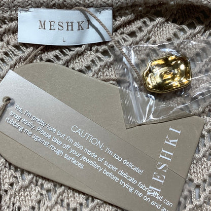 Meshki Guiliana Sleeveless Knit Top Women Large — Minimalist, Chic, Lightweight