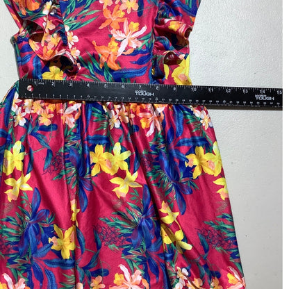 Tommy Bahama Toddler Floral Dress Size 3T — Ruffle Sleeve, Tropical, Vacation