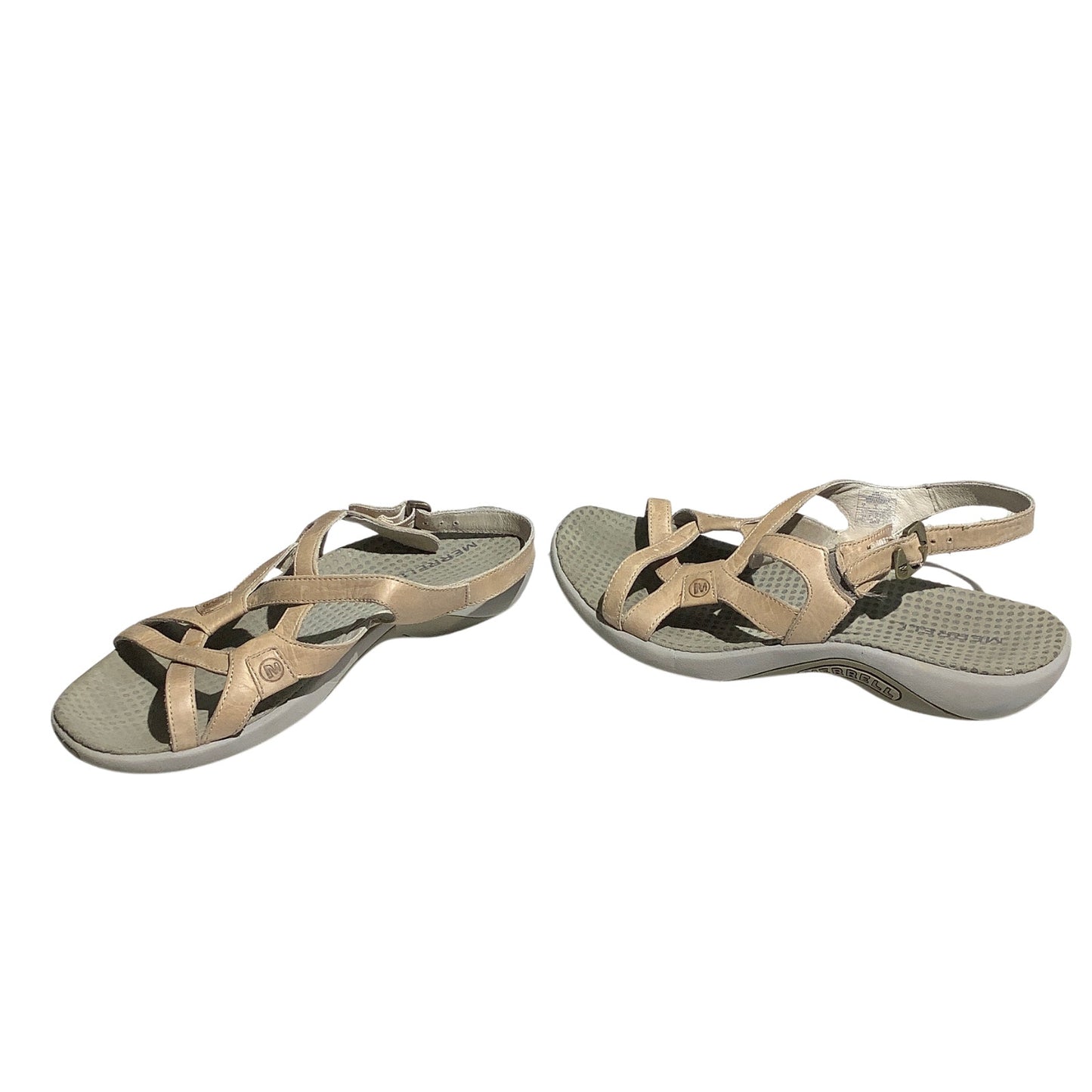 Merrell Leather Strap Sandals Women’s 7 Momentum Agave— Outdoor, Hiking, Comfort