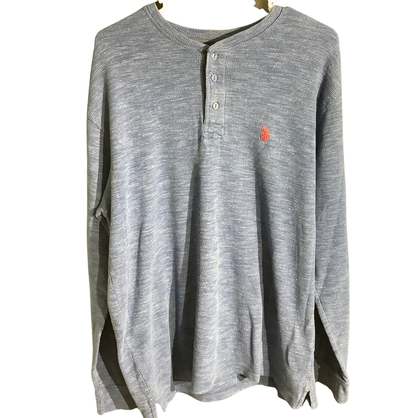 U.S. Polo Assn. Blue Thermal Henley Shirt Men’s XXL — Casual, Preppy, Classic