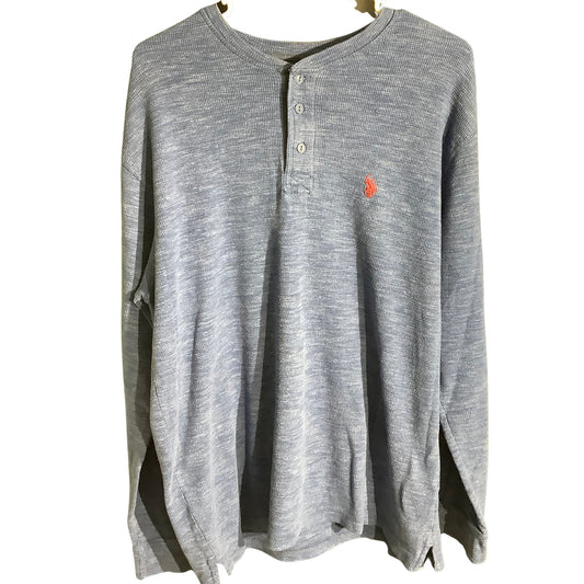 U.S. Polo Assn. Blue Thermal Henley Shirt Men’s XXL — Casual, Preppy, Classic