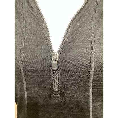 Athleta Black Half-Zip Athletic Top  M Workout  Athleisure Sportswear Activewear