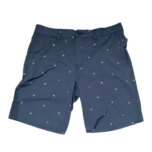 Travis Mathew Navy Star Patterned Shorts, Size 33 - Preppy, Casual, Coastal Chic