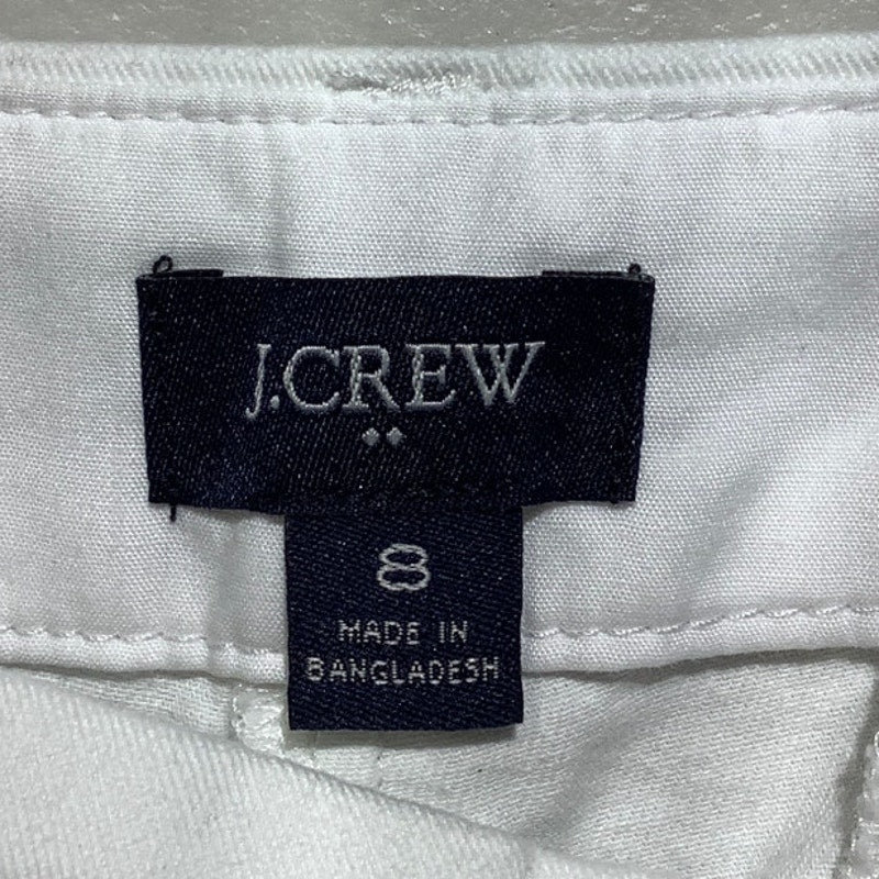 J.Crew White Flat-Front Chino Shorts Women’s 8 — Preppy, Classic, Summer