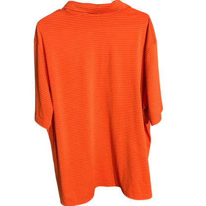 Walter Hagen Men’s XL Orange Striped Golf Polo — Preppy, Sporty, Classic