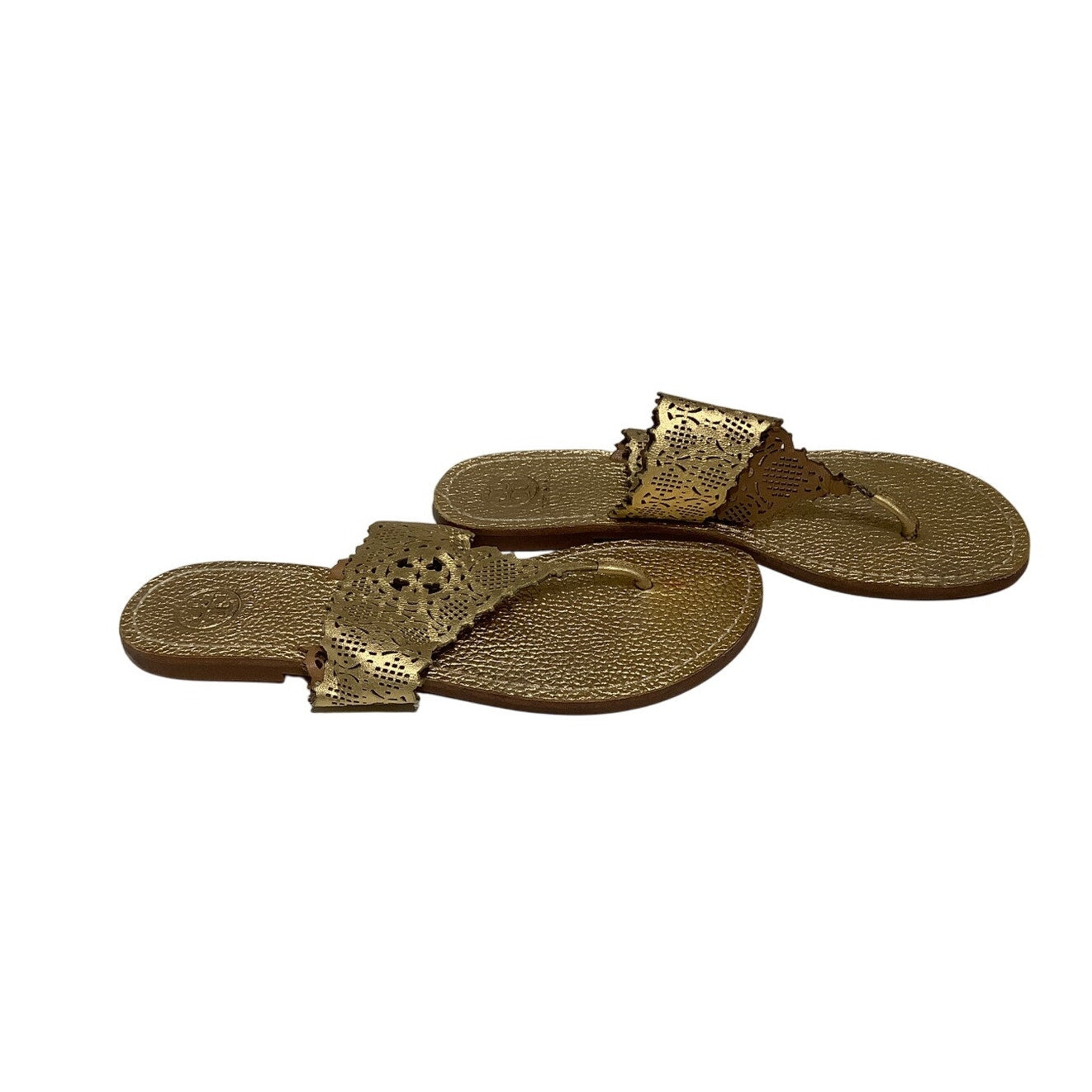 Tory Burch Gold Flip Flop Sandals Size 7.5 – Boho, Luxe, Resort Wear