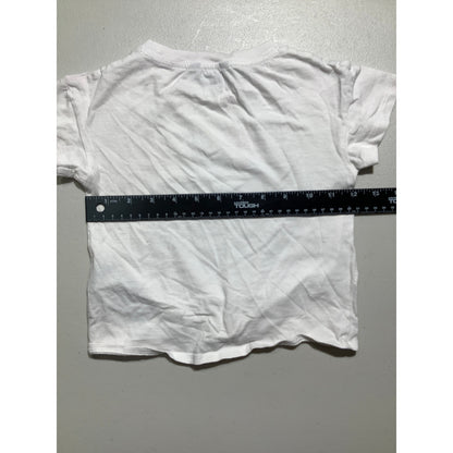Nautica Toddler Boys Size 4 White 100% Cotton Logo Crewneck T-Shirt