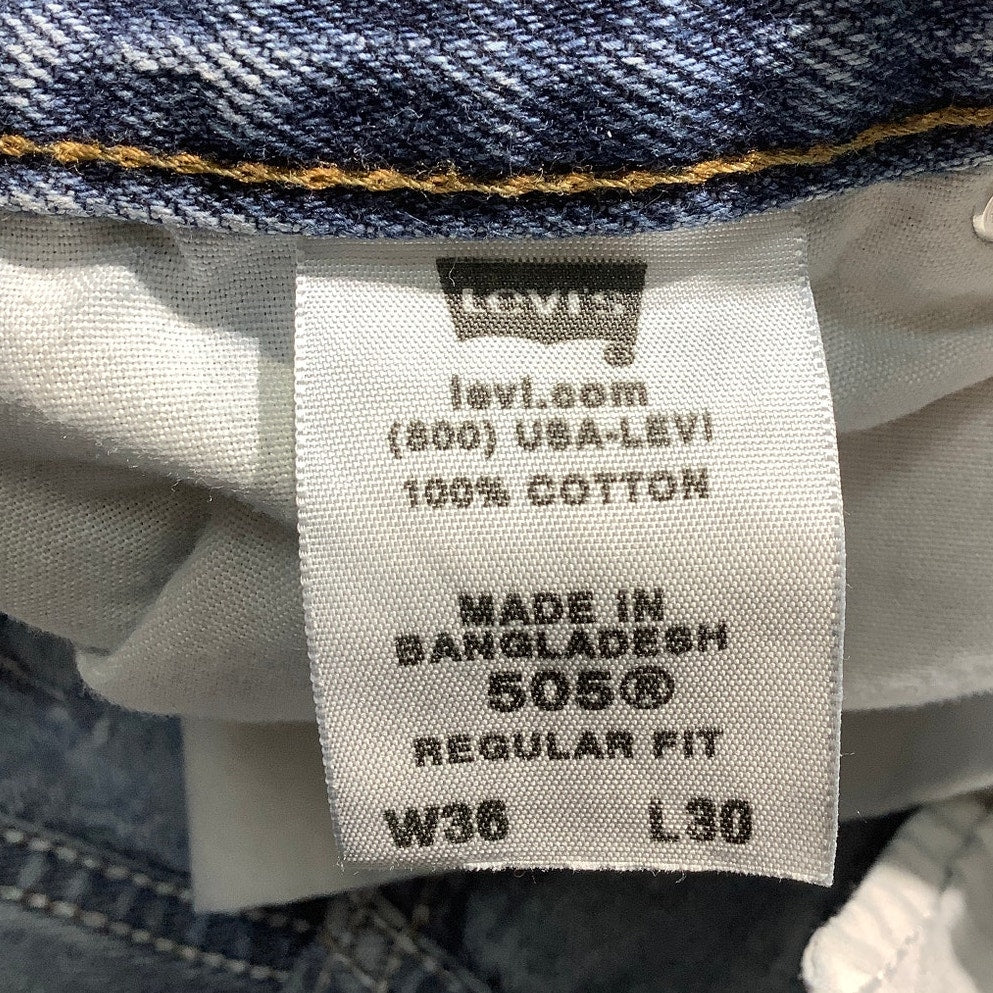 Levi's 505 Regular Fit Jeans Men’s Size 36W 30L — Classic, Straight, Casual