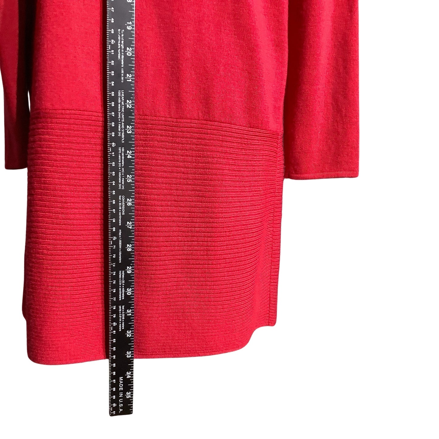 Talbots Red Open Front Cardigan Women’s Size SP — Classic, Wool, Timeless