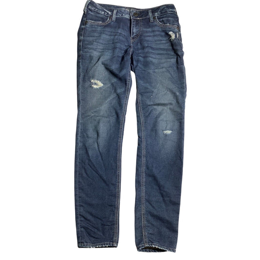 Silver Jeans Co Men’s Jeans Size 30W x 31L — Dark Denim, Distressed, Skinny