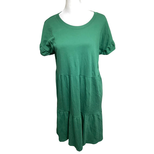 J.Crew Green Tiered Dress Size M - Cottagecore, Feminine, Casual