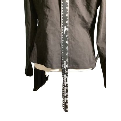 Blue B Black Asymmetrical Zip Jacket Women’s Size S — Modern, Casual, Chic