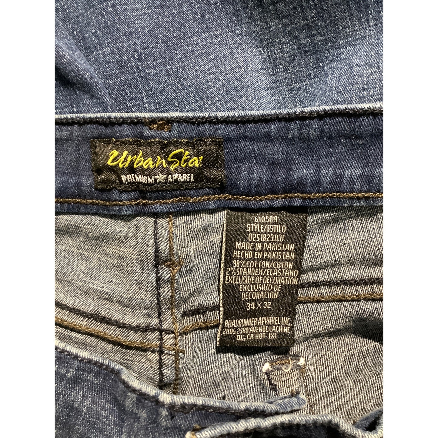 Urban Star Premium Jeans Men’s Size 34W 32L – Classic, Casual, Straight Leg