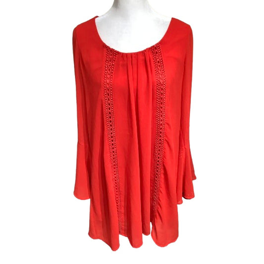 My Michelle Red Flowy Dress/Tunic, Size M – Boho, Feminine, Cottagecore