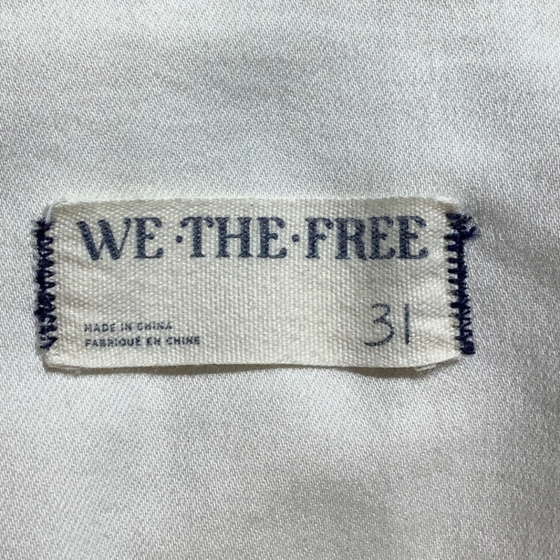 We The Free White Flare Jeans Women’s Size 31 — Boho, Stretch, Bell Bottom