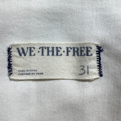 We The Free White Flare Jeans Women’s Size 31 — Boho, Stretch, Bell Bottom