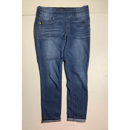 Democracy Women's 6 Dark Blue Absolution Stretch Capri Jeans