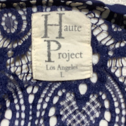 Haute Project Polka Dot Blouse Women’s Size Large — Sheer, Boho, Lightweight