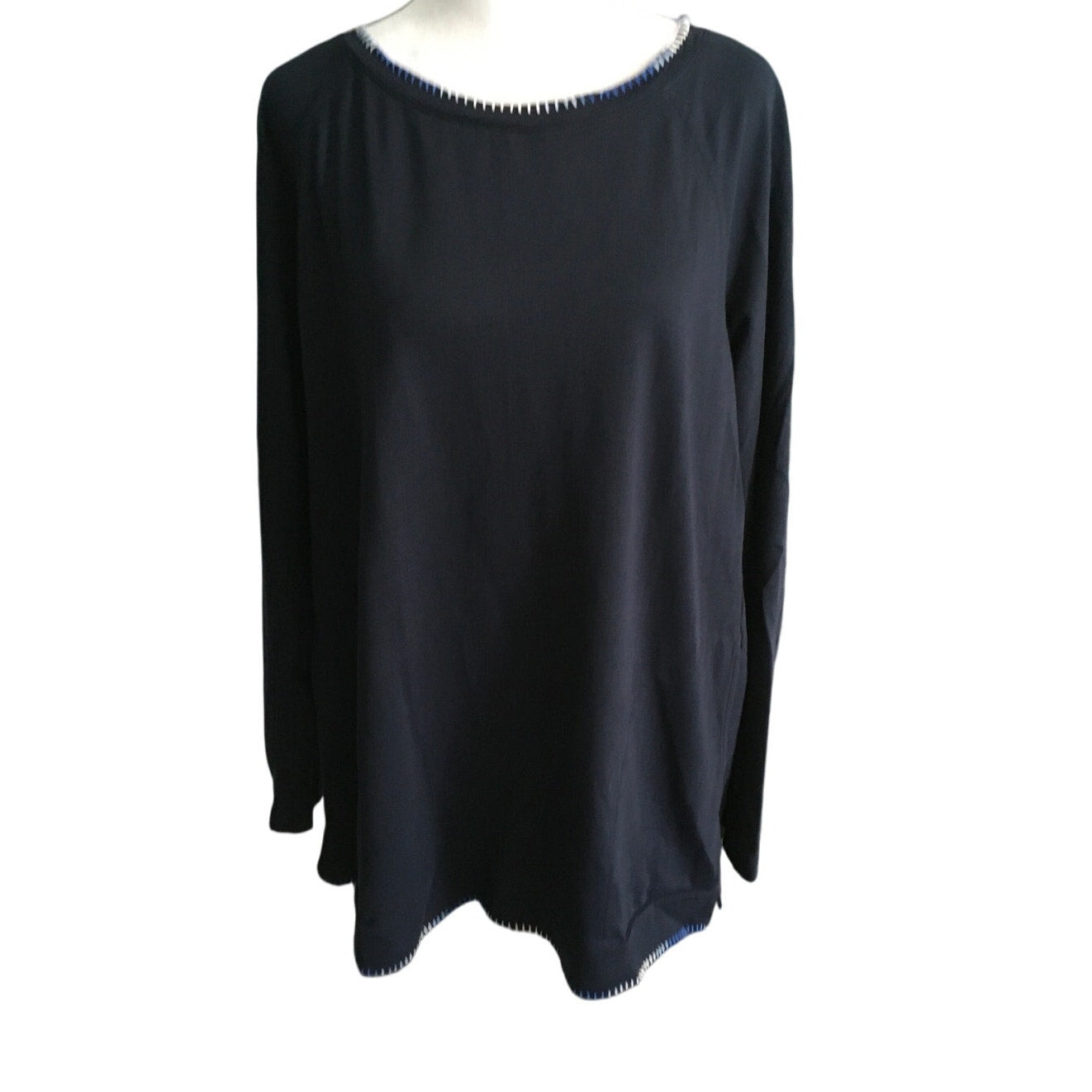 J. Jill Dark Blue Long Sleeve Top Size M - Minimalist, Casual, Chic