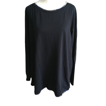 J. Jill Dark Blue Long Sleeve Top Size M - Minimalist, Casual, Chic
