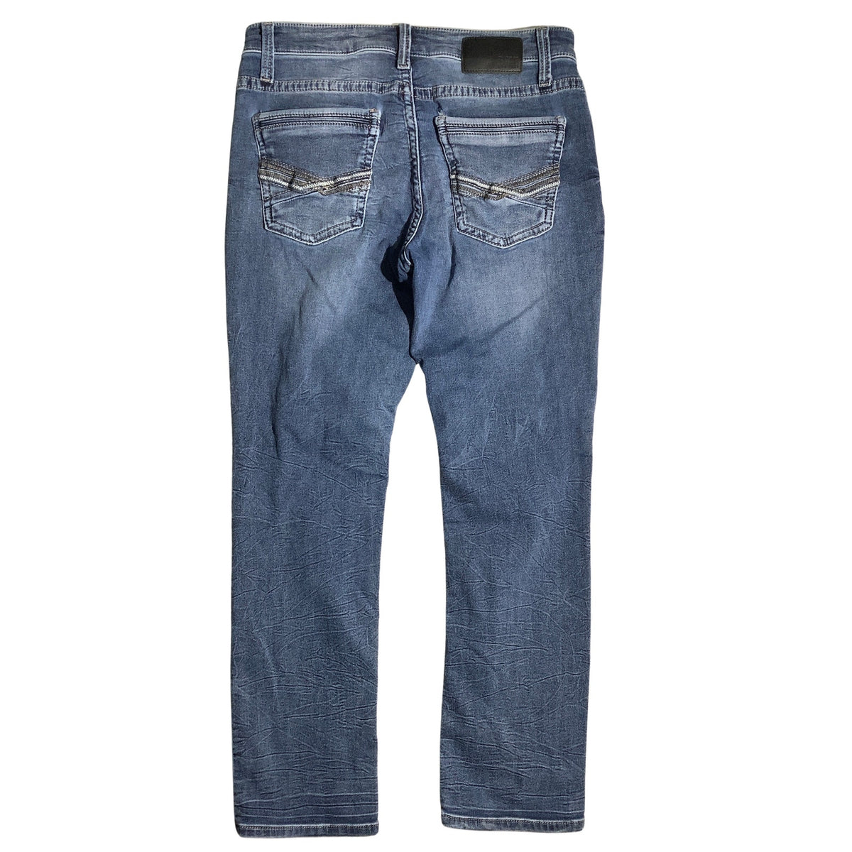 BKE Jake Men’s 34x30 Dark Blue Straight Leg Jeans — Distressed, Western, Casual