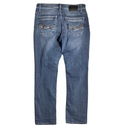 BKE Jake Men’s 34x30 Dark Blue Straight Leg Jeans — Distressed, Western, Casual
