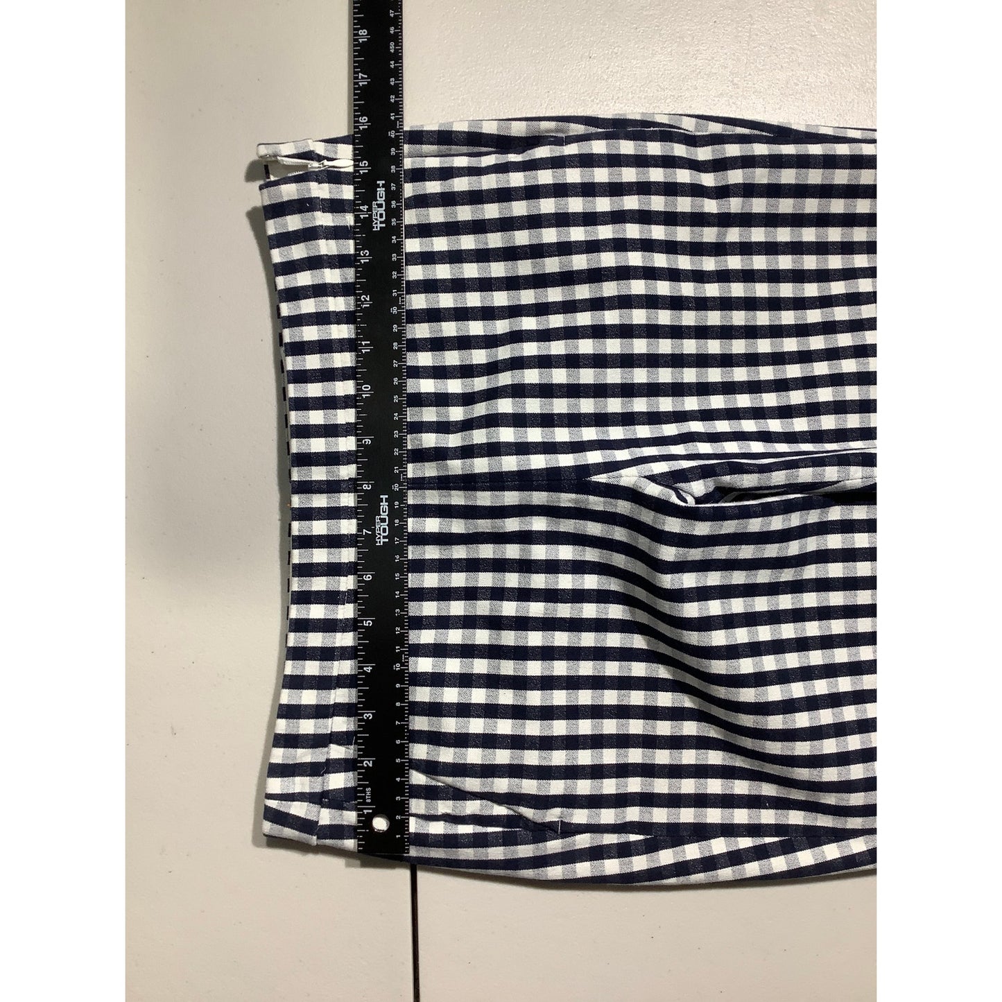 J.Crew Navy White Gingham Pants Women 4 — Martie Fit, Stretch, Classic